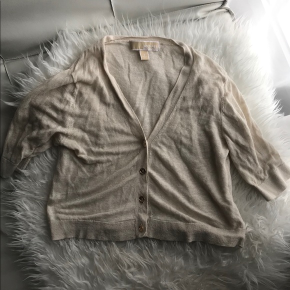 Michael Kors small beige cardigan. - Picture 2 of 3